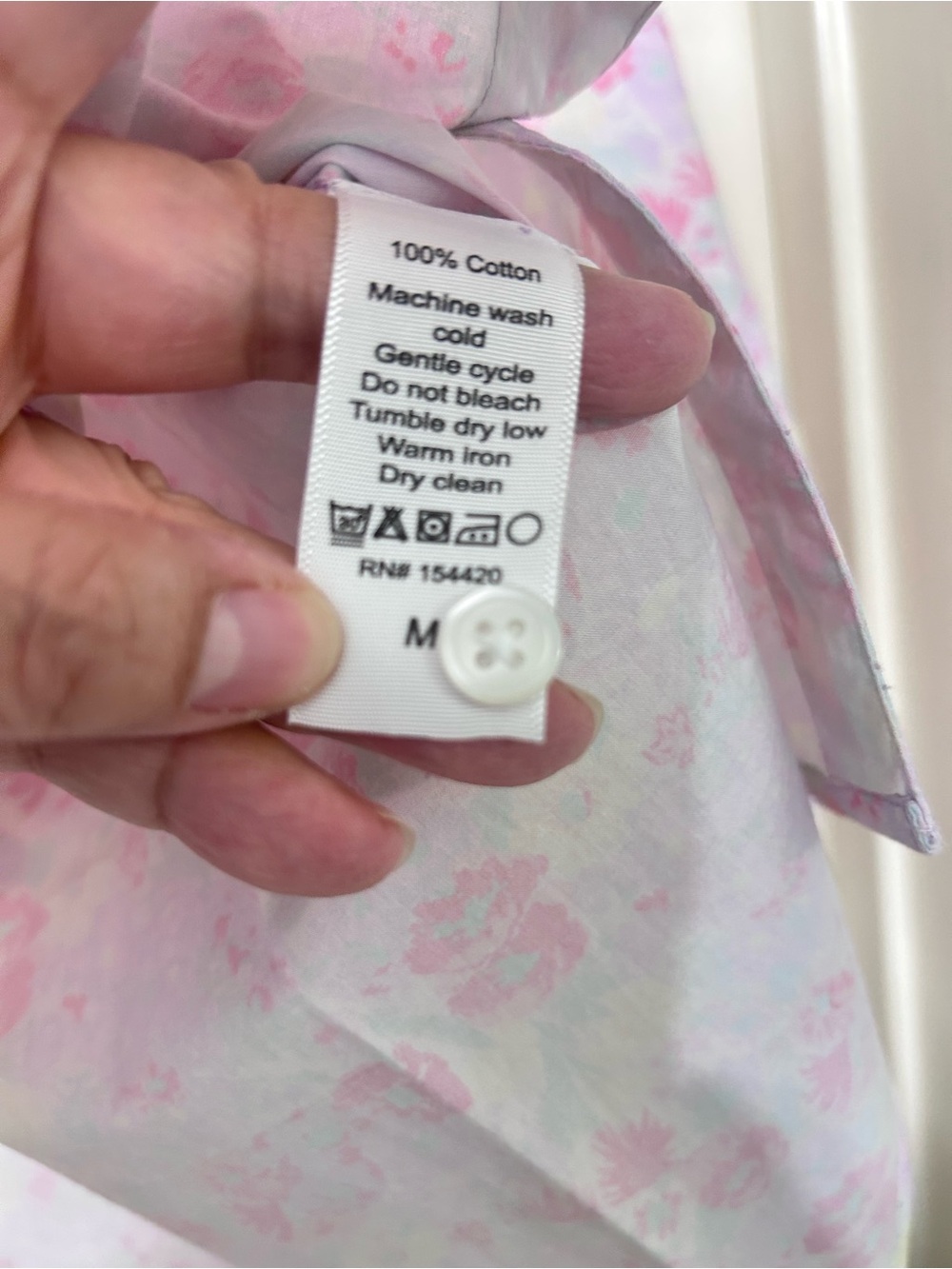 Clare V. Pink & White Floral Pintuck Button-Up Top - Picture 6 of 6